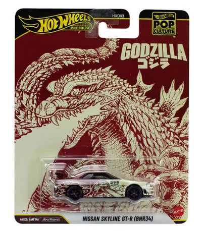 Original Hot Wheels HXD63 Pop Culture Collection Series Stranger Things Godzilla Batman Jaws Matrix Collection Cars Model Gifts