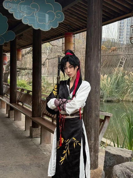 Chinese Game Where Winds Meet Young Master Cosplay Costume Adult Swordsman Hanfu Carnival Hero Wuxia Jianghu Cool Battle Uniform