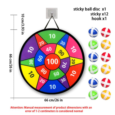 12 sticky ball dart disc sets, indoor and outdoor toys, parent-child interaction, birthday gifts, party games, supplies