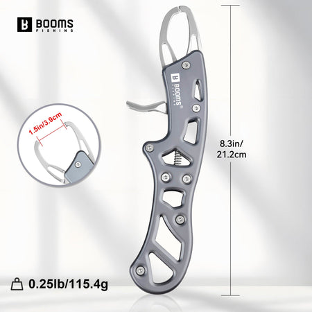 Booms Fishing Aluminum Alloy New Fishing Grip Pliers Fishing Lip Gripper Fish Plier Hand Grip Fishing Accessories