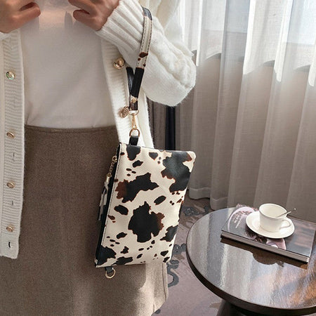 Women Clutch Bag Leopard Print Long Wallets Female Fashion Design PU Leather Wallet Messenger Bag Ladies Elegant Handbag NEW