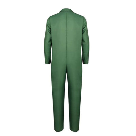 Men's Stylish Pilot Costume Air Force Pattern Jumpsuit Green Fighter Jet Outfit Halloween Costume Adult Masquerade Ball Carnival