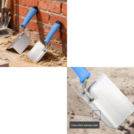 R9UF Outer Internal Corner Trowel Diatom Mud Construction Auxiliary Tool Stainless Steel Plastering Finishing Tool