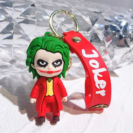 Anime Harley Quinn cartoon Marvel Batman Joker image doll bag keychain cute pendant Wonder Woman car accessories keychain