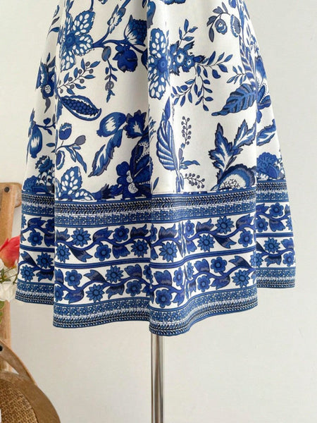 Women's Romantical Floral Print Halter Neck Sexy Fashionable Dress Easy to Create Lazy Stylish Vacation Style Dress