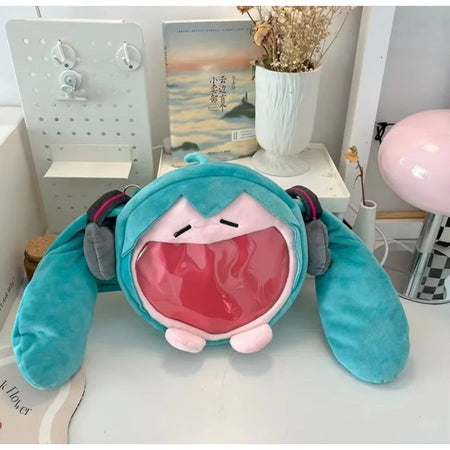 Hatsune Shoulder Bag New Backpack Cute Anime Girl Plush Cartoon Kawaii Knapsack Student Bag Packet Kids Gifts Toys