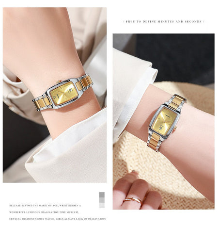 WWOOR Elegant Women's Watch Fashion Stainless Steel Waterproof Ladies Quartz Wristwatch Luxury Bracelet Watches Date Reloj mujer