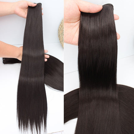 Russia Straight Hair Weave Bundles 65cm 200G Fiber Synthetic Hair Extensions Bio Protein Heat Resistant Ponytail Cosplay Hair