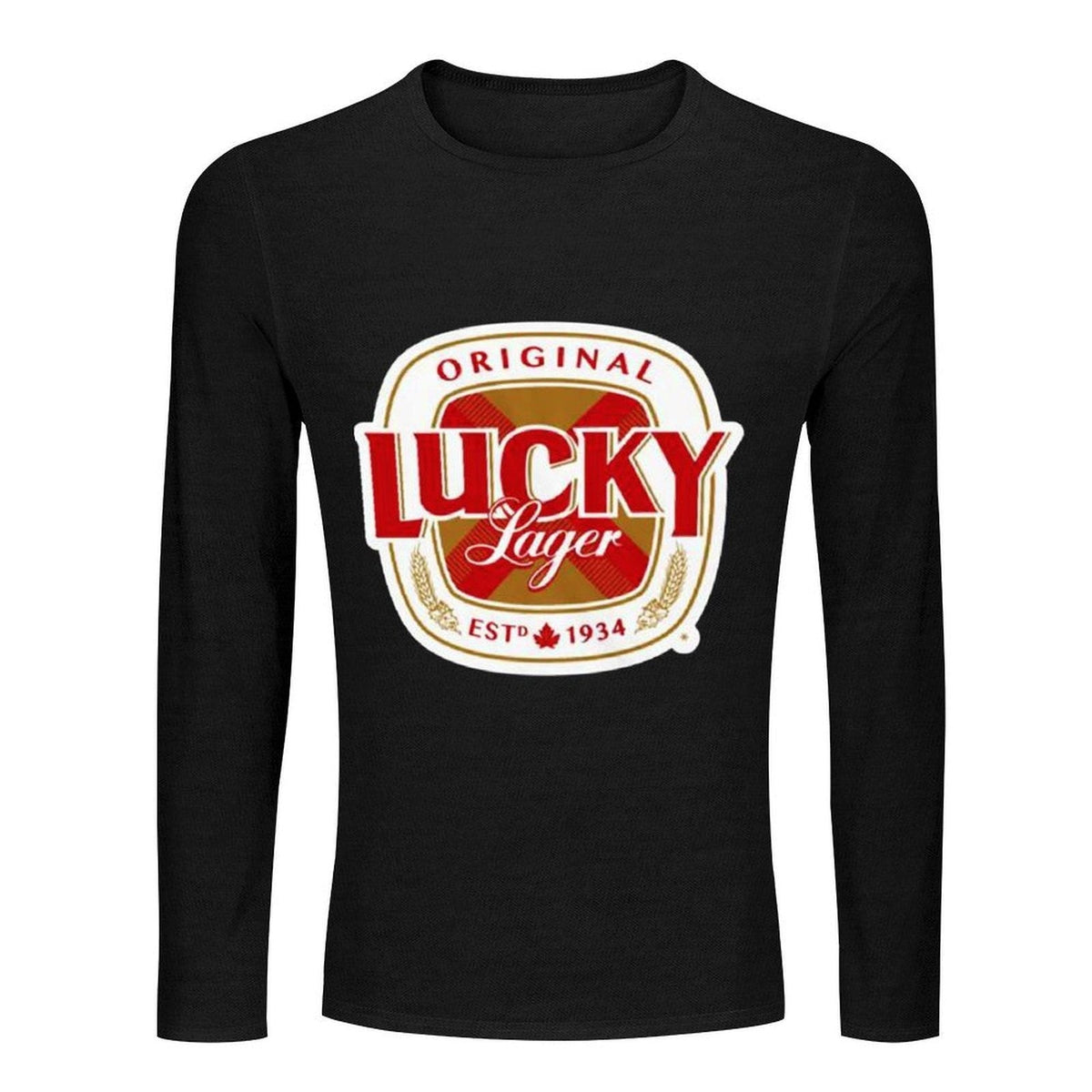 Lucky Lager San Francisco beer Logo Long T-Shirt plain t-shirt funny t shirts Tee shirt mens graphic t-shirts anime