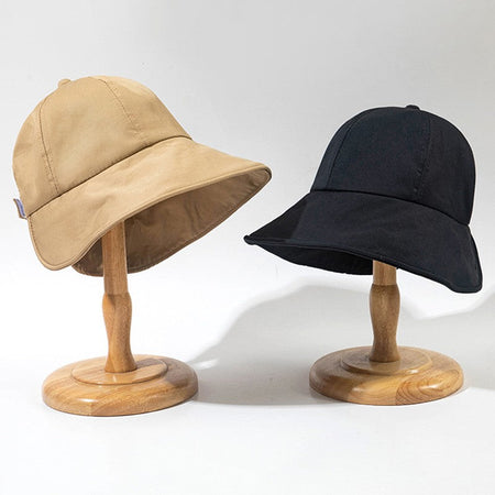Women Summer Sun Hat Soft Cotton Solid Color Bucket Hats For Girl Lady Outdoor Beach Adjustable Sunshade Fisherman Cap