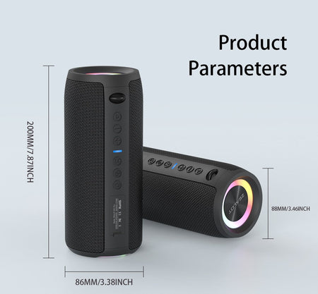 ZEALOT S51 Pro 40W Wireless Speakers, Outdoor Portable Subwoofer Speaker, Waterproof IPX 6,  Dual Pairing,5200mAh Battery.