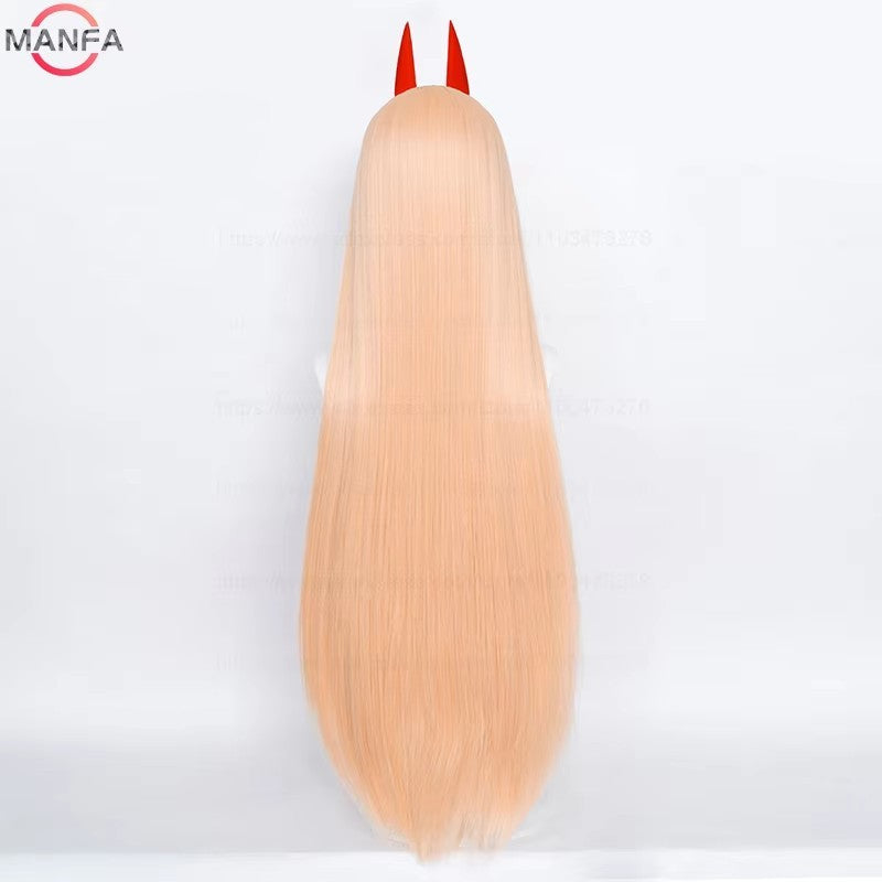 High Quality Anime Marin Kitagawa Power Cosplay Wig Long Pink Orange Heat Resistant Synthetic Hair Wigs + Wig Cap