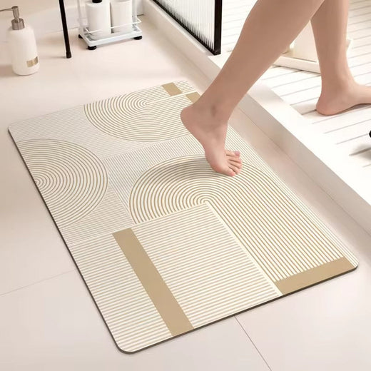 Anti-slip Rubber Door Water Absorbent Modern Rug Set Diatomite Bath Mats for Home Kitchen Bathroom Novelty Pattern Carpet