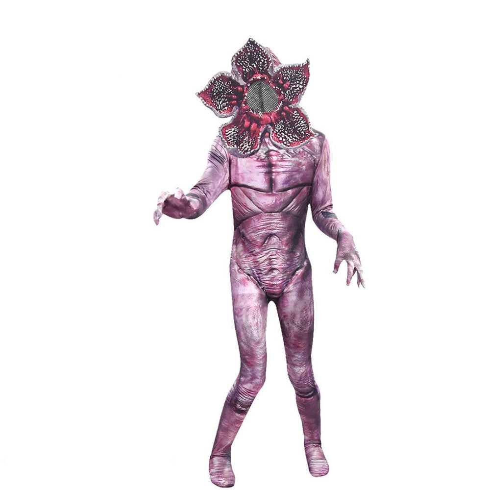 Adult Kid Demogorgon Cosplay Jumpsuit Scary Bodysuit TV Odd Matter Bodysuits Mask Outfits Halloween Fantasia Roleplay Suits