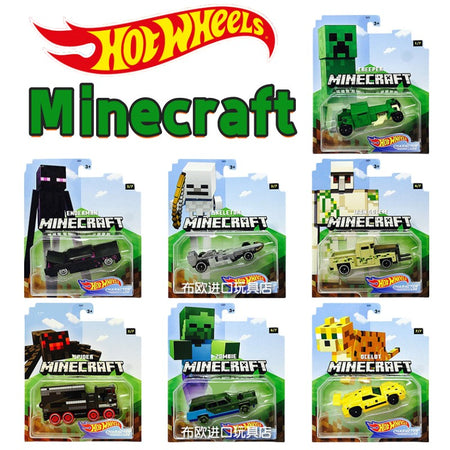 Genuine Hot Wheels Minecraft Series Model Toy Car Desktop Ornament Collectibles Holiday Gifts In Stock