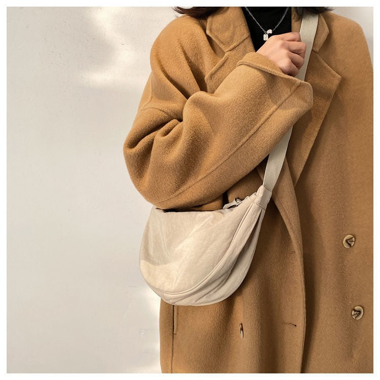 Upgraded Version Simple Design Women's Messenger Bag Nylon Hobos Small Shoulder Bags Vintage Female Girls Purse Cloth Handbags
