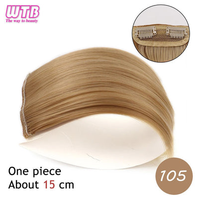 Synthetic Invisable Seamless Hair Pads Clip In One Piece 2Clips Increase hair volume Hair Extensions Top Side Cover Hairpiece