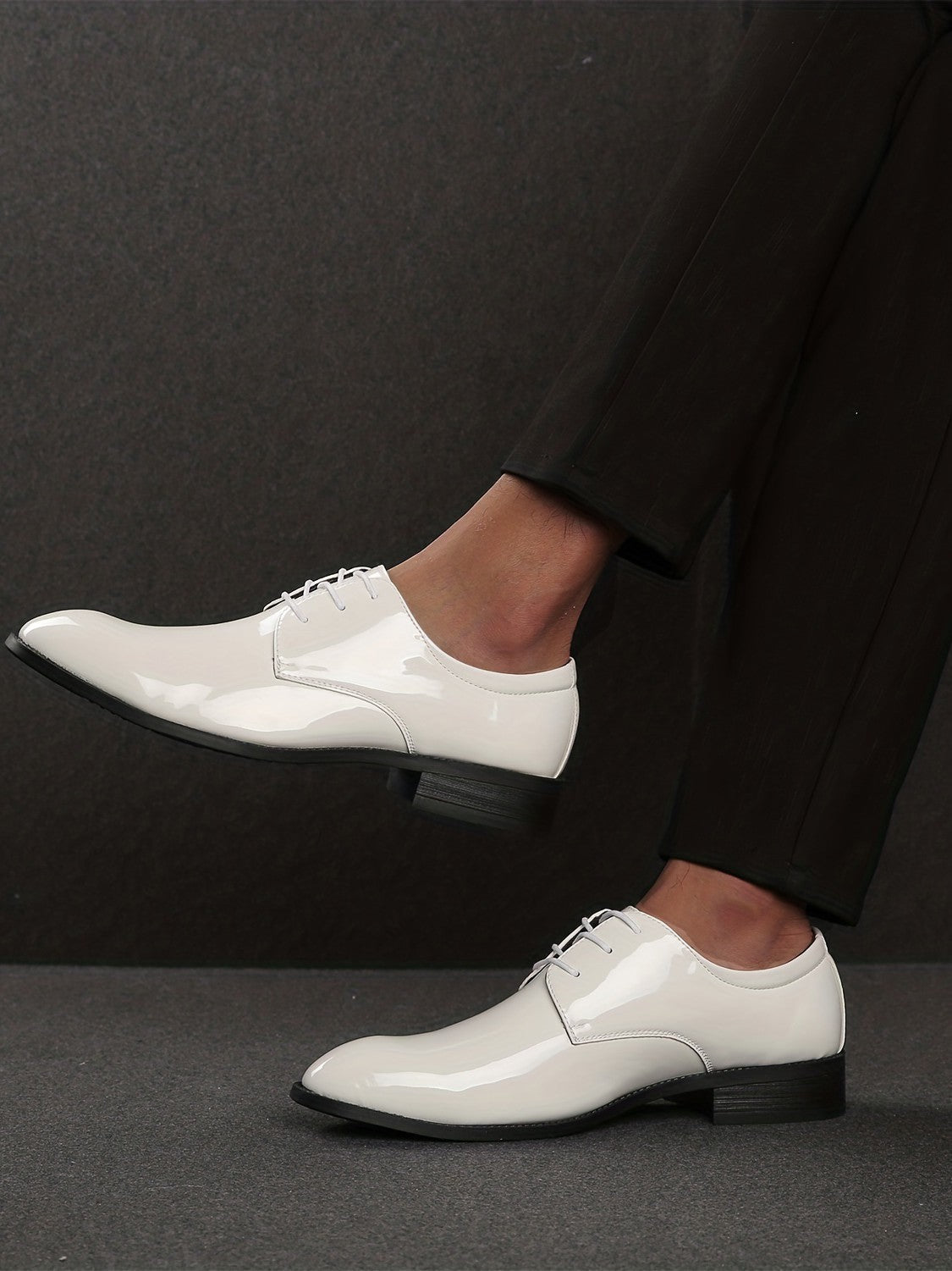 Men's Business Shoes Casual Pointed Toe Slip-On Shoes Tuxedo Fashion Wedding Party Men's Shoes
