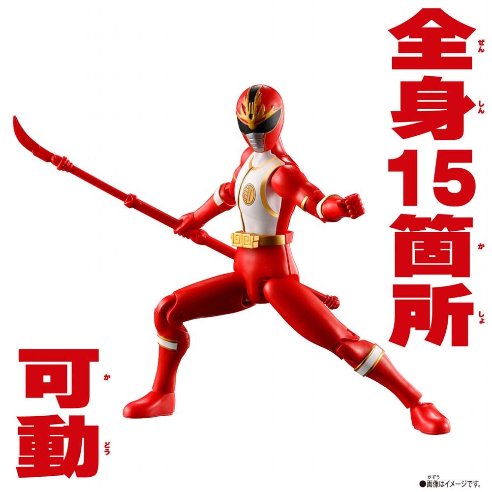 In Stock Original Bandai Action Hero Super Sentai Power Rangers Red Rangers Collection Collection Action Figures Model Toys Gift