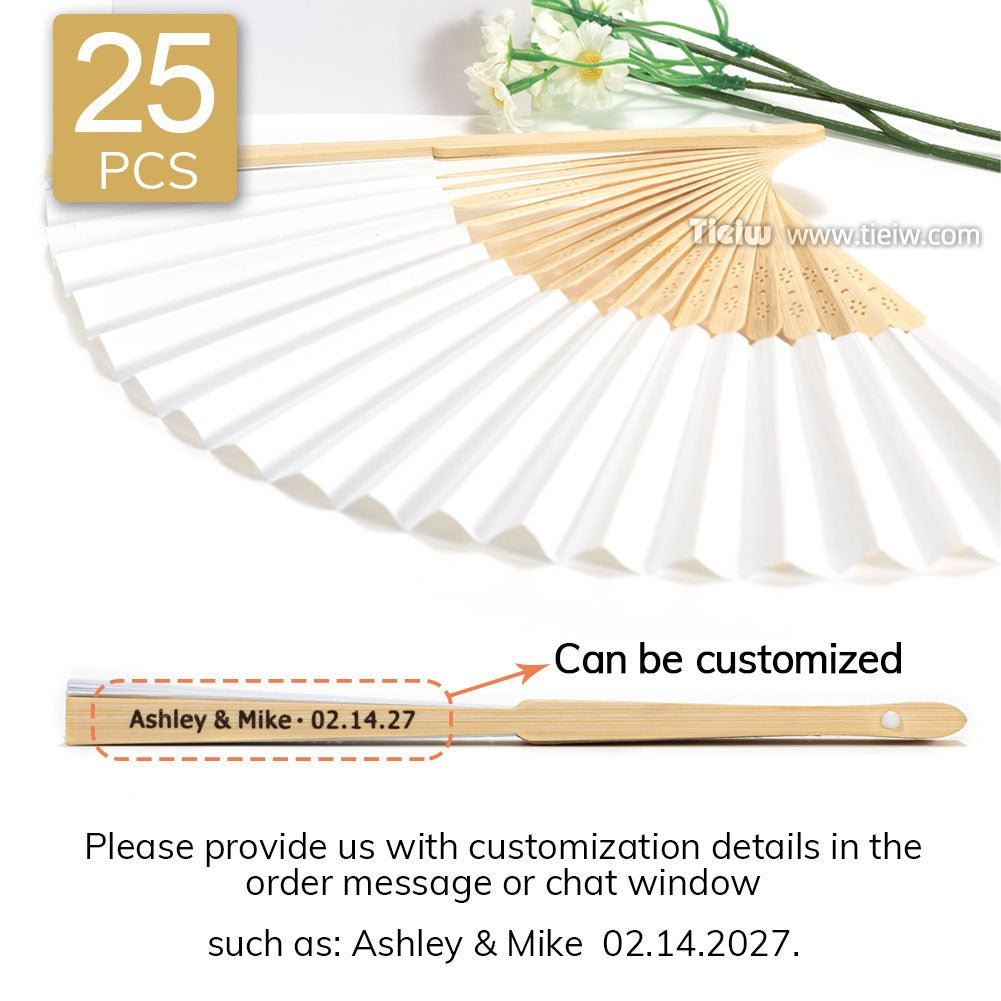 Personalized Wedding Fans Custom Hand Fan For Bridal Shower Beach And Summer Wedding Favors Rustic And Elegant Wooden Paper Fans