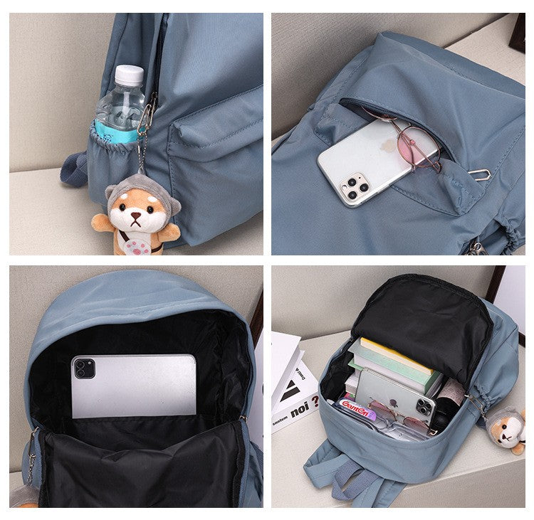 Customized Name Personalized Nylon Backpack Lightweight Practical Bag, Ideal Gift for School Season Daily Use Outdoor Activities