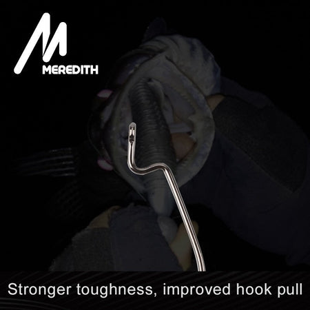 MEREDITH 50pcs/lot Fishing Soft Worm Hooks High Carbon Steel Wide Super Lock Fishhooks Lure Softjerk Hooks 8#-5/0 Fishing Tackle