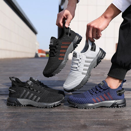 Men Casual Sneakers Mesh Lightweight Breathable Soft Soled Running Shoes Slip-on Male Flats Loafers Shoe Trainers Zapatos Hombre