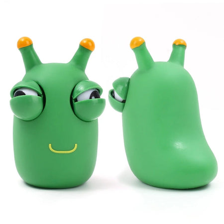 Funny Green Eye Caterpillar Pinch Toys Eyeball Burst Squeeze Toy Adult Kids Stress Relief Fidget Toy Creative Decompression Toy