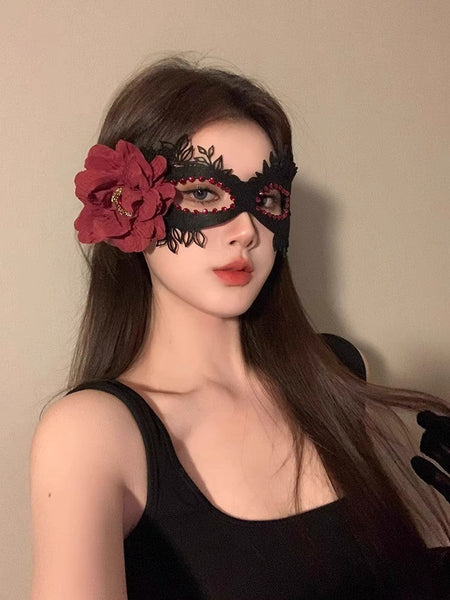 Halloween Black Half Face Mask Girl Eye Mask Lace Mask Party Masquerade Party Dress Up