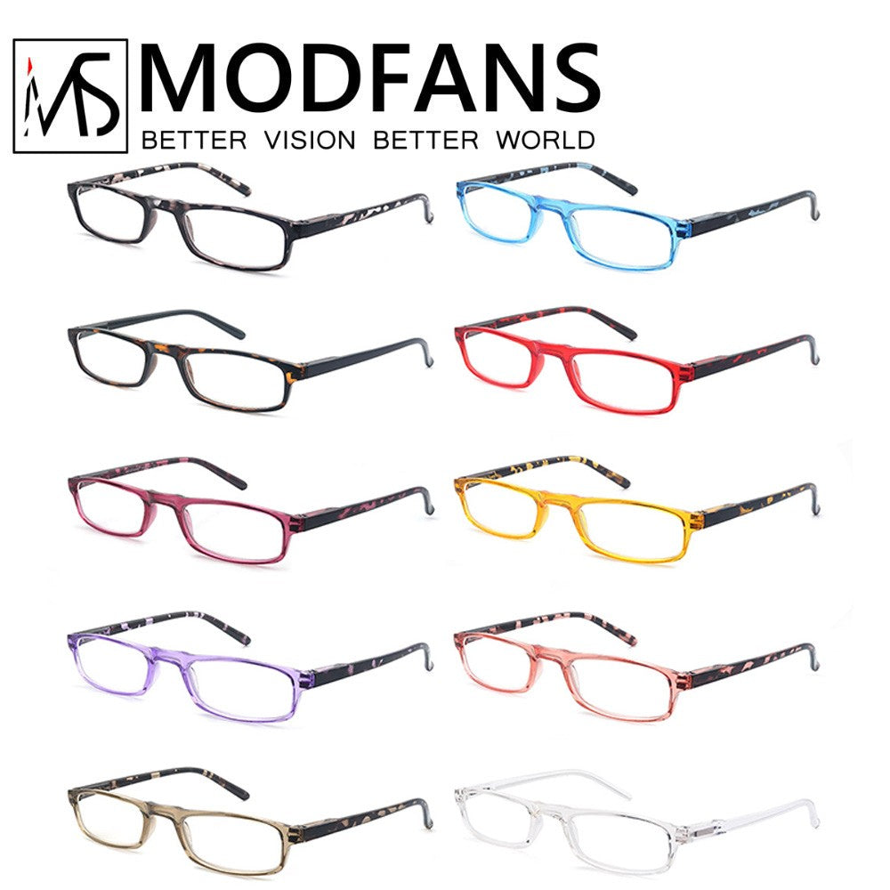 Women Men Reading Glasses Classic Small Rectangle Frame Spring Hinge Ulrta Comtable Wear Readers Eyeglass with Diopters