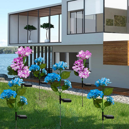 1PC Solar-Powered Hydrangea Lanterns, Outdoor Landscape Lanterns, Garden Lanterns, Solar-Powered Lawn Lanterns, Rose Lanterns