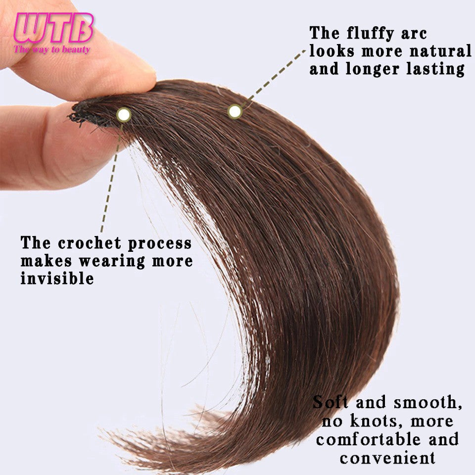 Synthetic Invisable Seamless Hair Pads Clip In One Piece 2Clips Increase hair volume Hair Extensions Top Side Cover Hairpiece