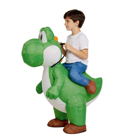 Anime Super Brother Yoshi Cosplay Inflatable Dinosaur Costume Halloween Carnival Party Outfit Quick Inflation Suit For Men Women