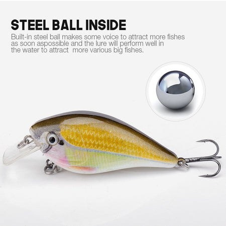 VTAVTA 5cm/7cm Crankbaits Fishing Lure Floating Wobblers for Pike Black Minnow Lures for Fishing Artificial Bait Fishing Tackle