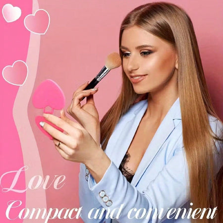 Valentine Mirror Bulk Gifts Heart Shaped Mini Pocket Small Folding Makeup Portable Travel Heart Purse Hand Mirror for Gifts