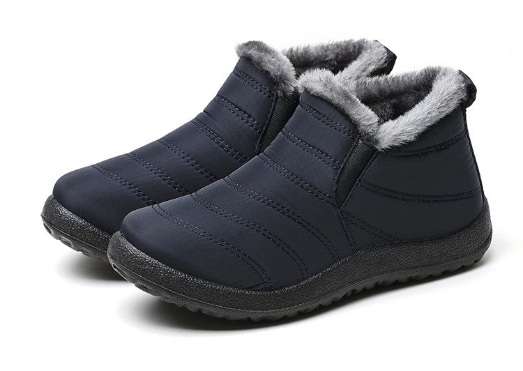 Women Boots Waterproof Winter Boots Fur Shoes Women Slip On Ankle Boots Snow Botas Mujer 2025 Winter Shoes Couple Short Boot