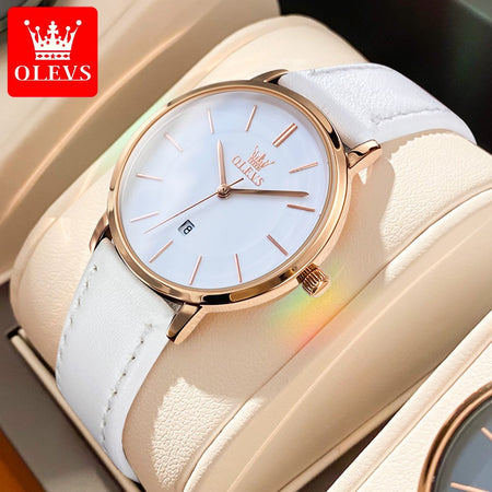 OLEVS 5869 Fashion Women's Watches Milanese Mesh Belt Waterproof Simplicity Versatile Quartz Watch for Lady Original Wristwatch