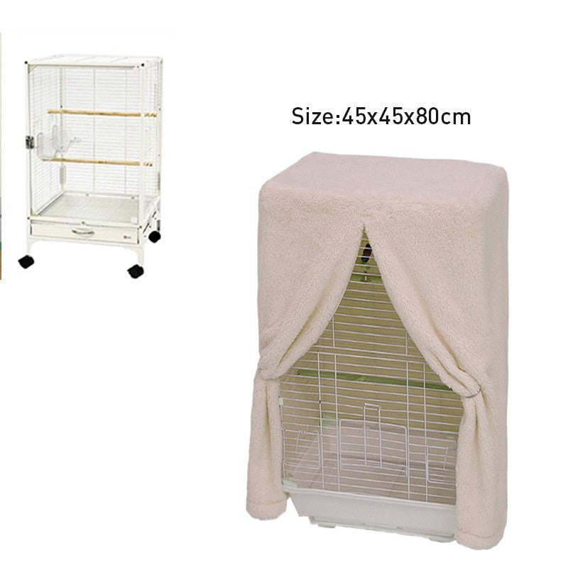 Winter Warm Bird Cage Cover Breathable Splashproof Large Bird Cage Cover Parrot Cage Shading Protective Products Bird Supplies