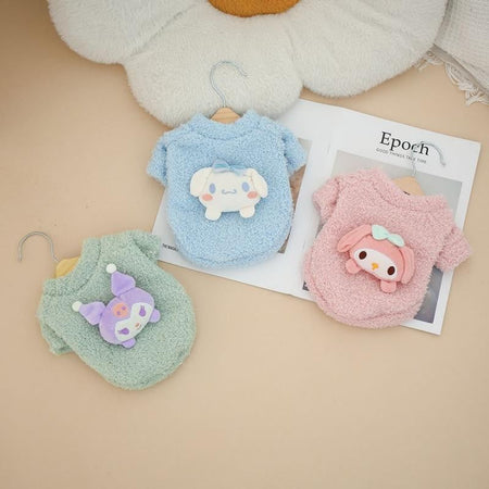 Sanrio Kuromi Double-Sided Velvet Hoodie for Dogs Cats Autumn Winter Warm, Flannel Dog Clothes Thickened Cat Jacket Pet Supplies