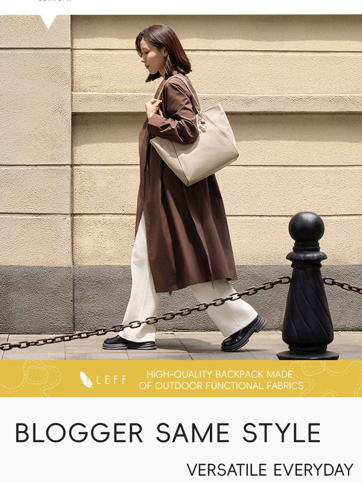 LEFF Luxury Women's Tote Bag Crossbody Bag High End Large Capacity Shoulder Bags Nylon Waterproof Commuting Bag Outdoor Bags