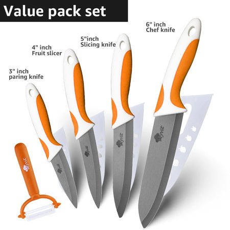 Kitchen Chef Knife Rustproof Fruit Paring Knife Ceramic Knife Household Utility Vegetable Slicing Knives Sharp Black Blades Cook