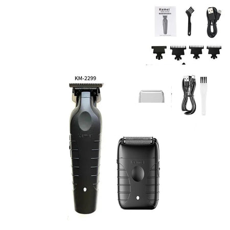 Kemei 2299 2296 T95 Professional Hair Clipper Cordless Trimmer Electric Foil Shaver Men Rechargeable Finish Hair Cutting Machine