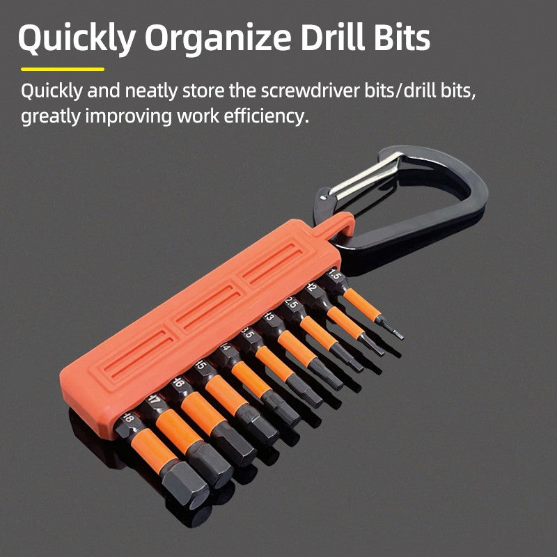1/4” Hex Shank Screwdriver Bit Holder Portable 10/22 Holes Storage Case Organizer Screw Driver Head Drill Bits Stand Case Tools