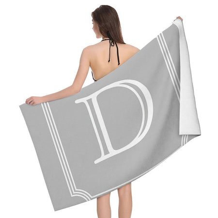 Home bath towels for the body towels bathroom letters and flower quick drying microfiber beach towel man and women large sports