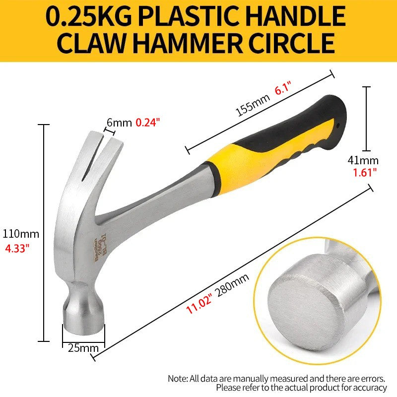 Claw Hammer 2P 3P Heavy Duty Octagonal Hammer Nail Lifting Crushing Hammer Professional Construction Multifunctional Hand Tools