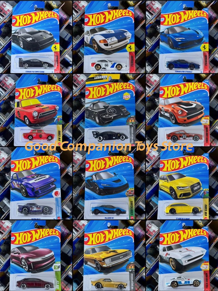 Original Hot Wheels 1/64 Mainline Series 2026 C Case FERRARI BENZ Porsche Bentley Collectible Car Toy Diecast Vehicle C4982