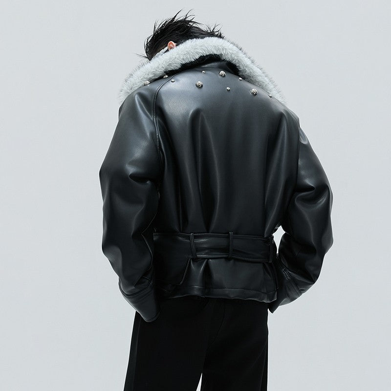 LUZHEN Winter Fashion High Quality Reversible Design Fur Liner Warm Leather Parka Men Original 2025 New Niche Padded Coat JY4797