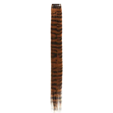 LUPU Synthetic Feather Hair Extension Colorful Fake Hair Clip In One Piece Hairpiece For Women Cosplay Party Y2K Style