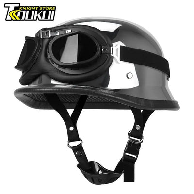 Motorcycle Helmet Fashion Capacete De Moto Retro Casco Moto German Vintage Moto Helmet DOT Certification Half Helmet Men Women
