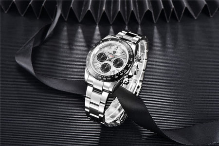 40mm New V2 PAGANI DESIGN Men's Quartz Watches Sapphire Retro Chronograph Stainless Steel Waterproof Watch Men Relogio Masculino
